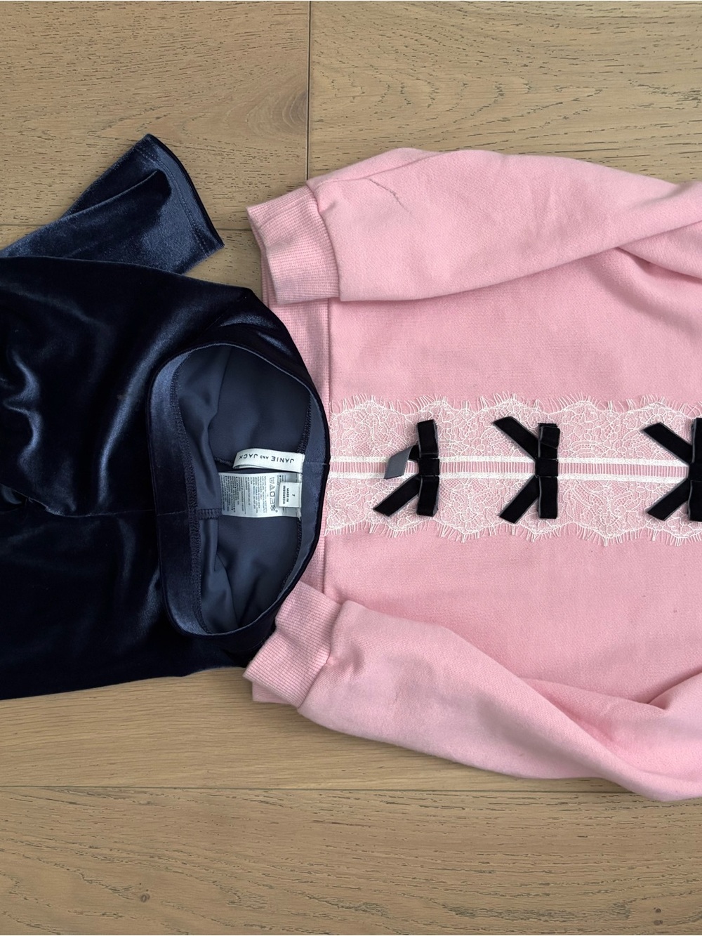American Girl x Jamie & Jacket Pink and Blue Matching Sweatshirt/Pant Set